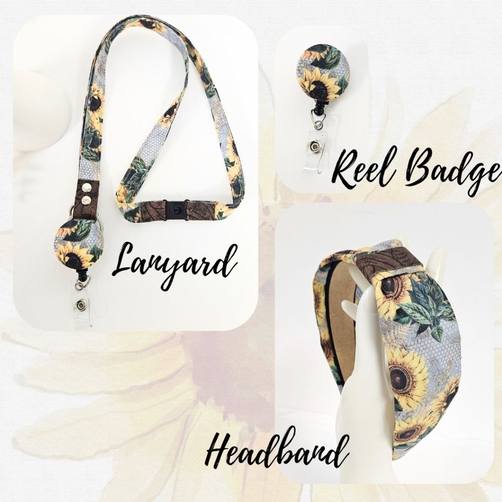 Lanyard, Headband & Reel Badge - 3 Pieces Set